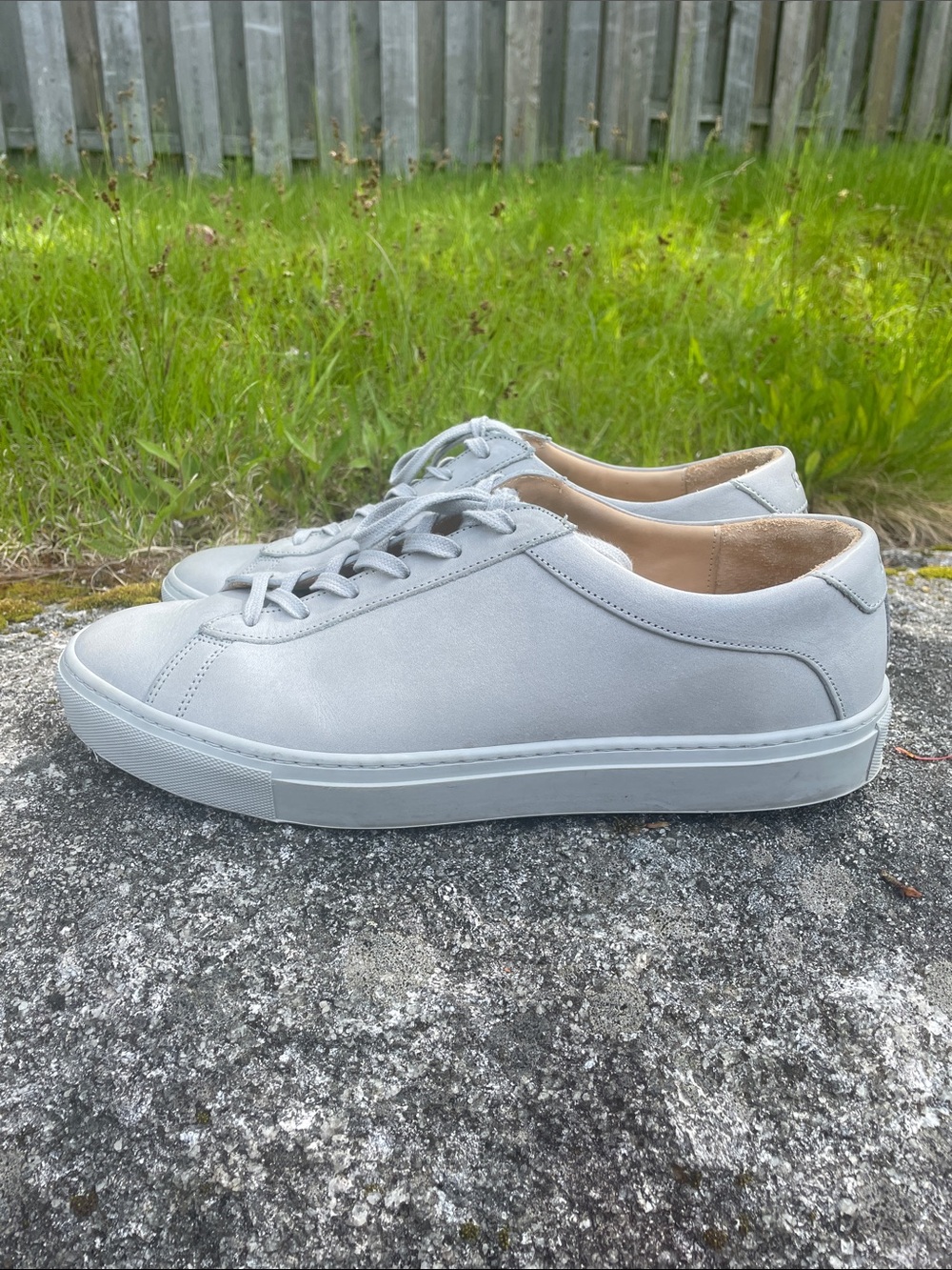 KOIO Capri Men’s grey leather Italian handmade lace up casual sneakers size 11